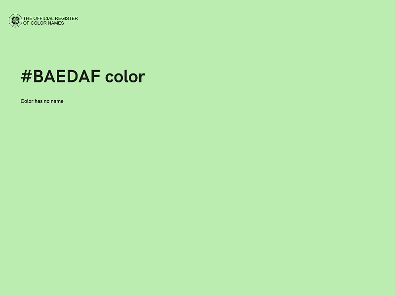 #BAEDAF color image