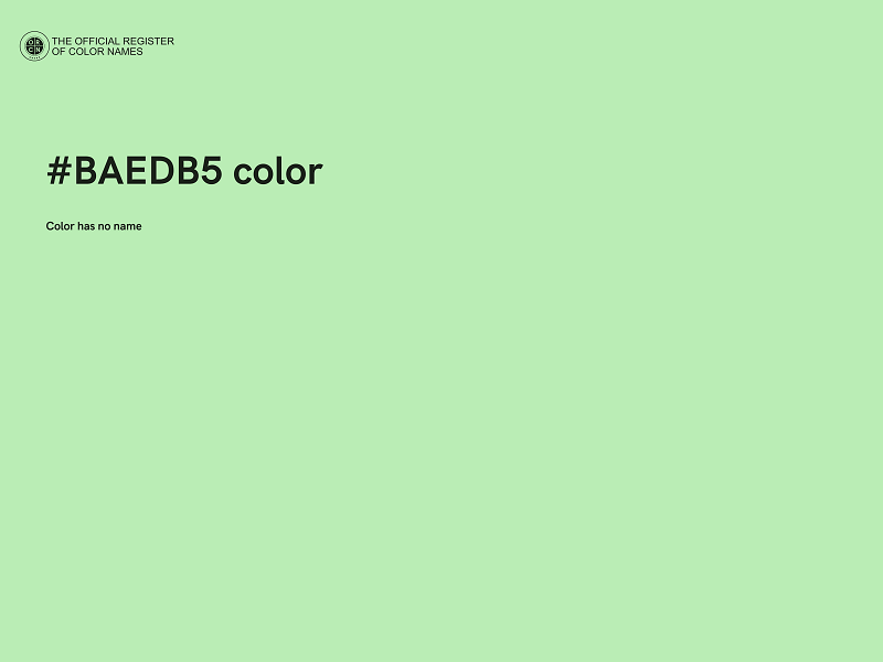 #BAEDB5 color image