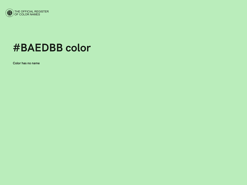 #BAEDBB color image