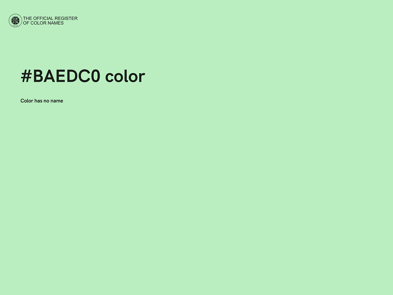 #BAEDC0 color image