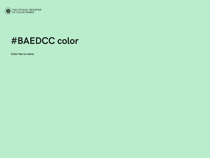 #BAEDCC color image