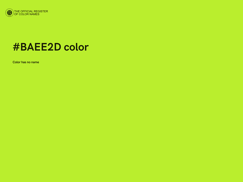 #BAEE2D color image