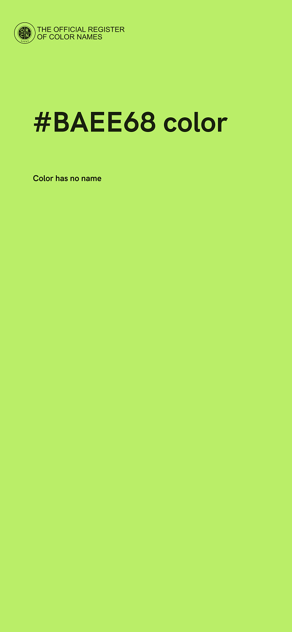 #BAEE68 color image