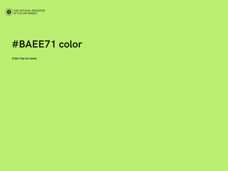 #BAEE71 color image