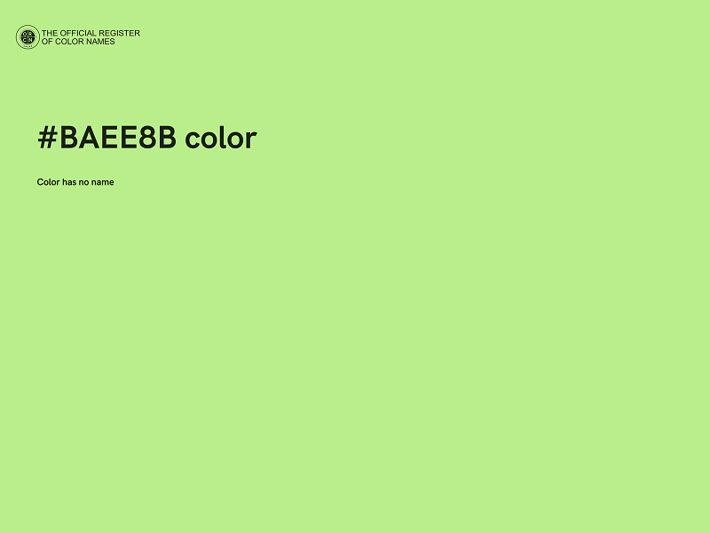 #BAEE8B color image