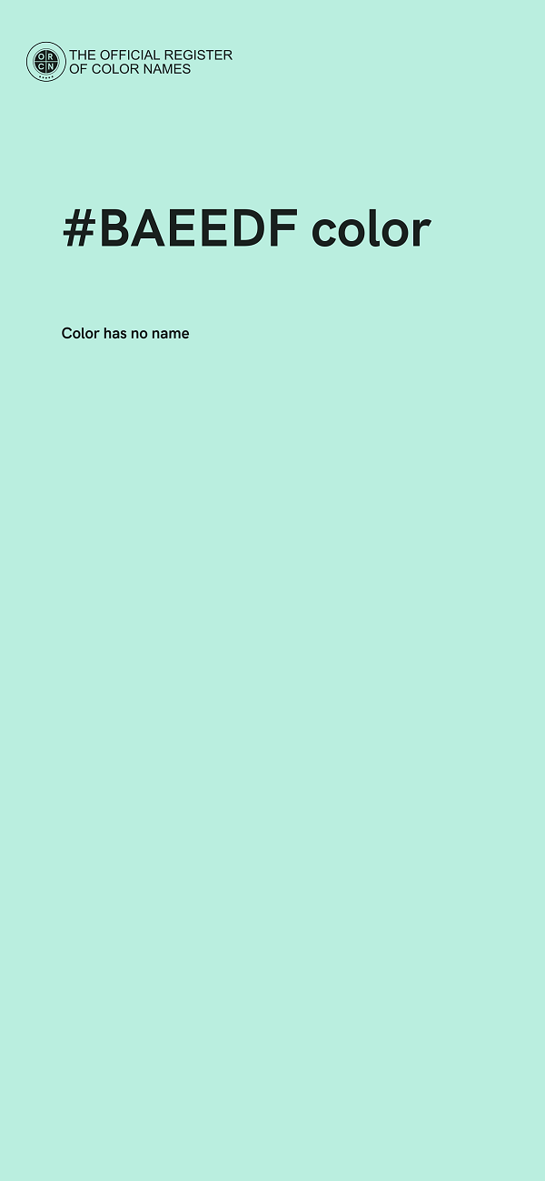 #BAEEDF color image