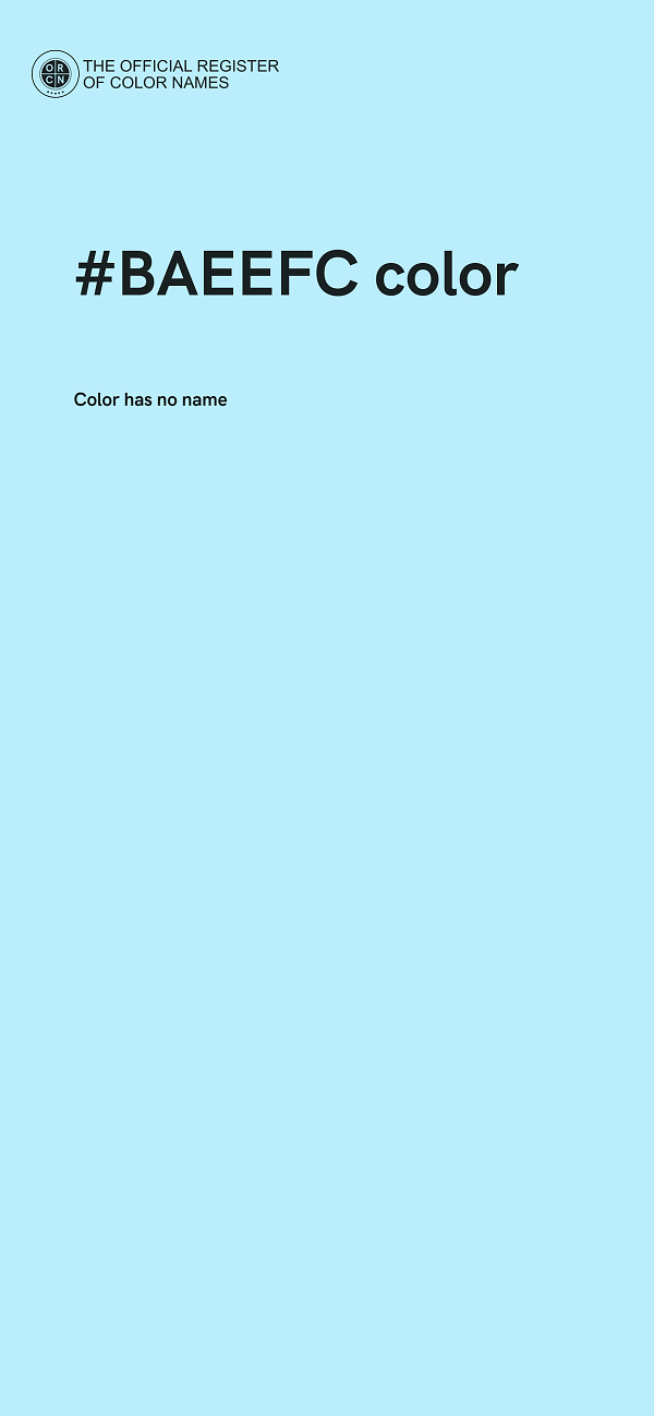 #BAEEFC color image