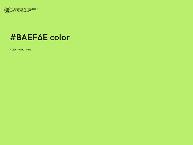 #BAEF6E color image