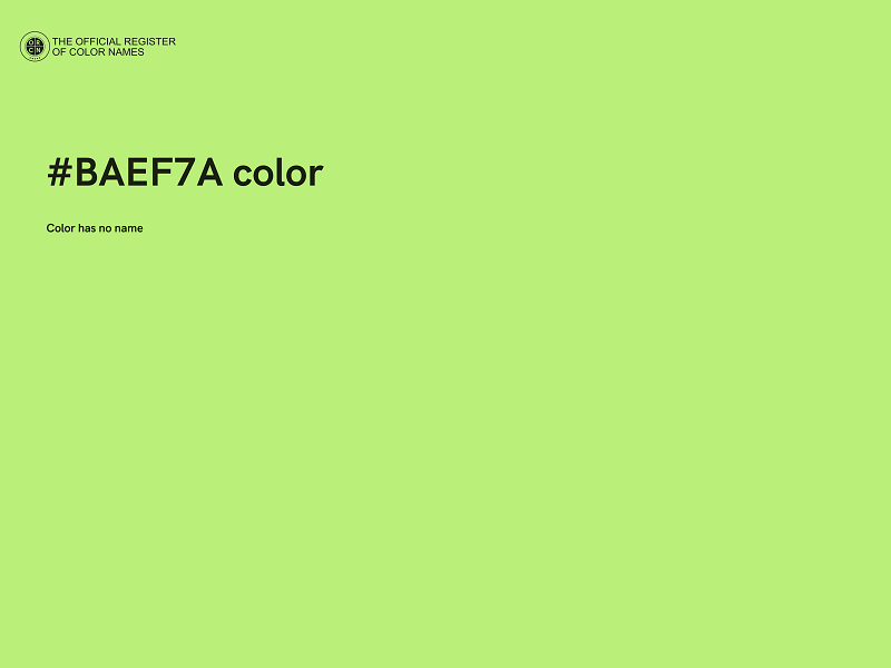 #BAEF7A color image