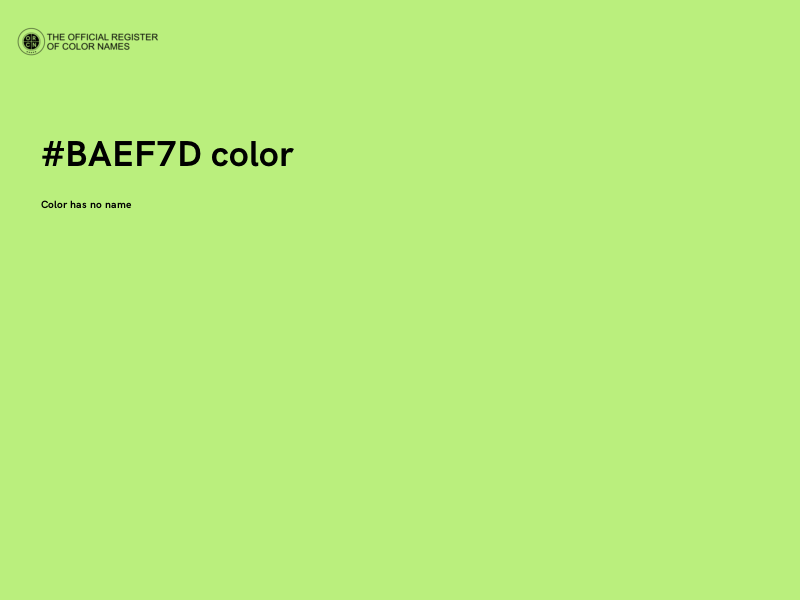 #BAEF7D color image