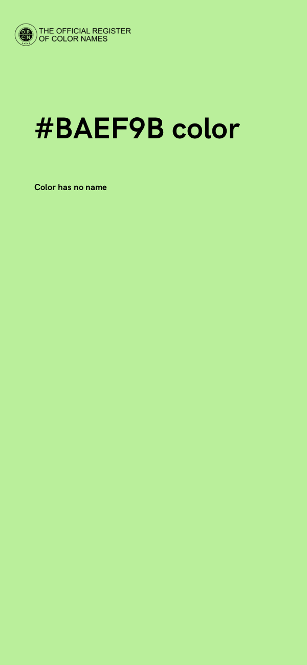 #BAEF9B color image