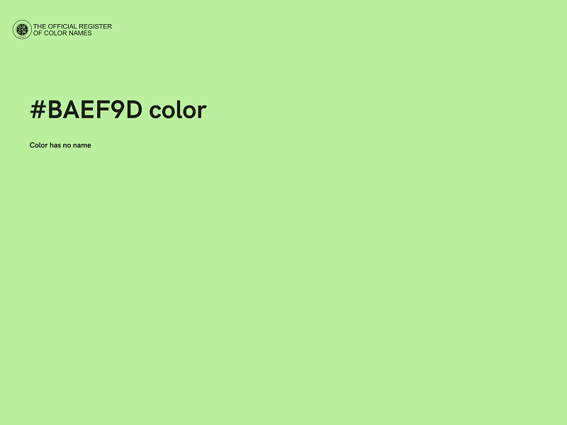 #BAEF9D color image