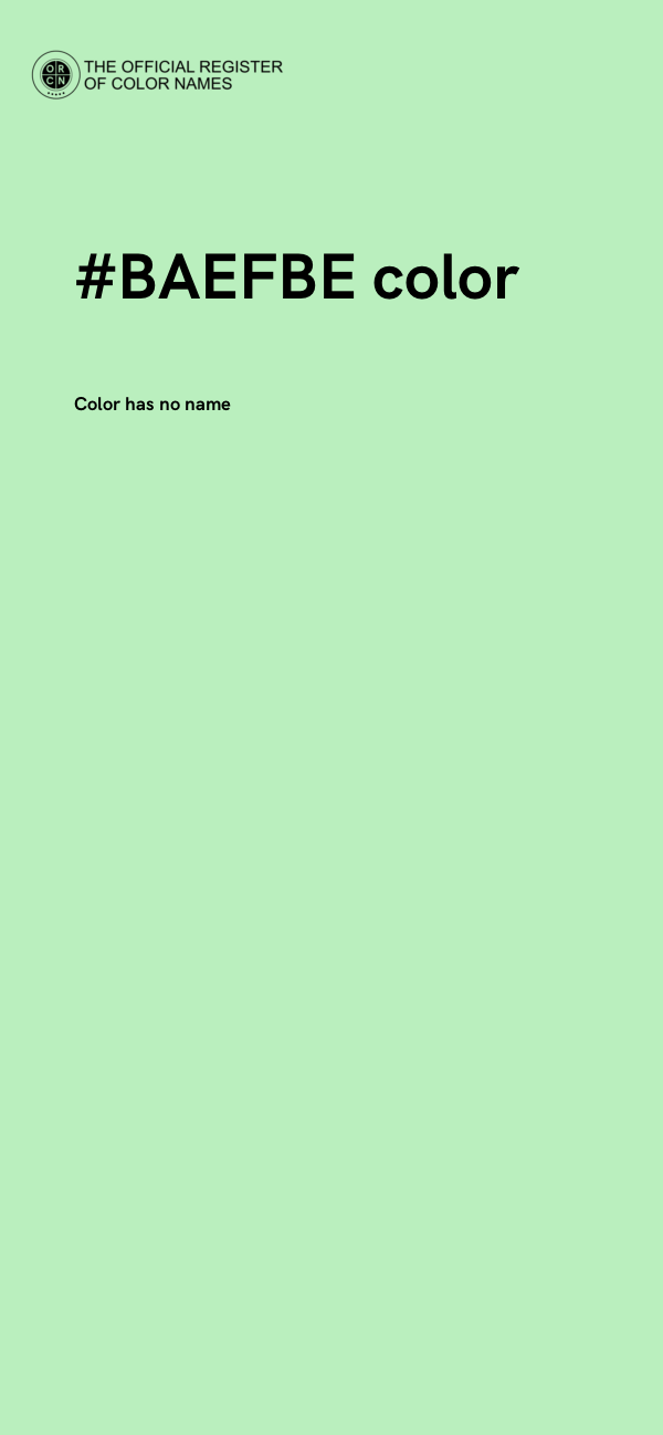 #BAEFBE color image