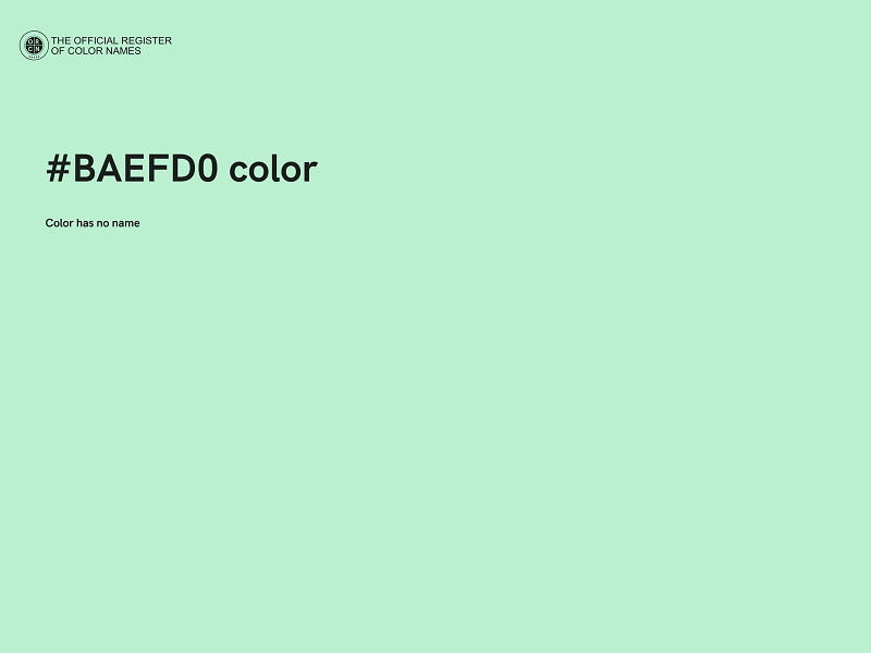 #BAEFD0 color image