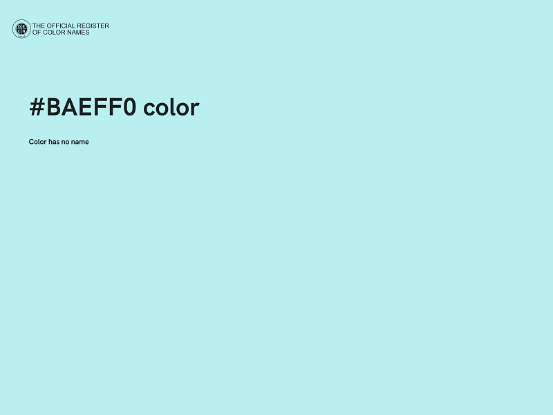 #BAEFF0 color image