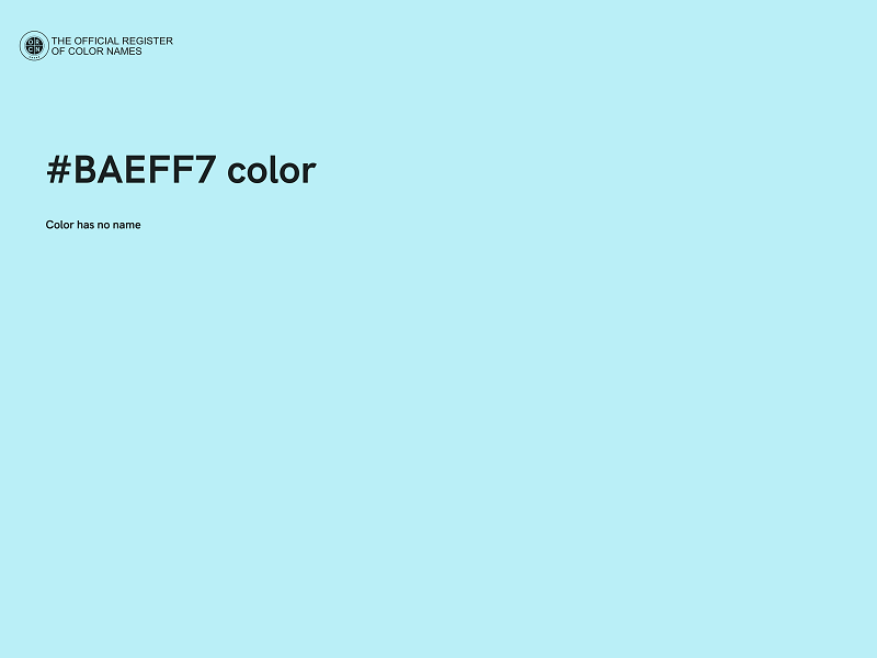 #BAEFF7 color image