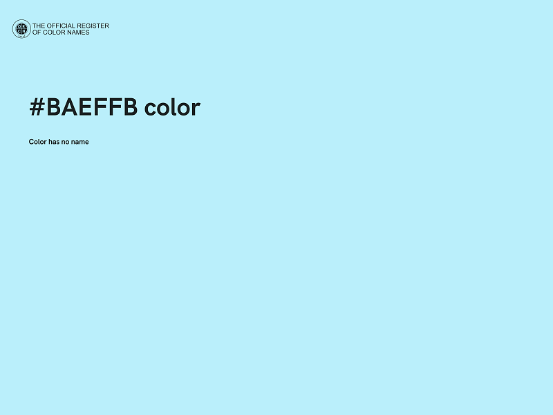 #BAEFFB color image