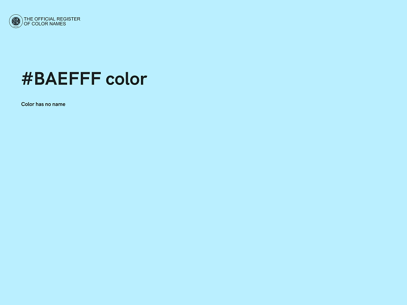 #BAEFFF color image