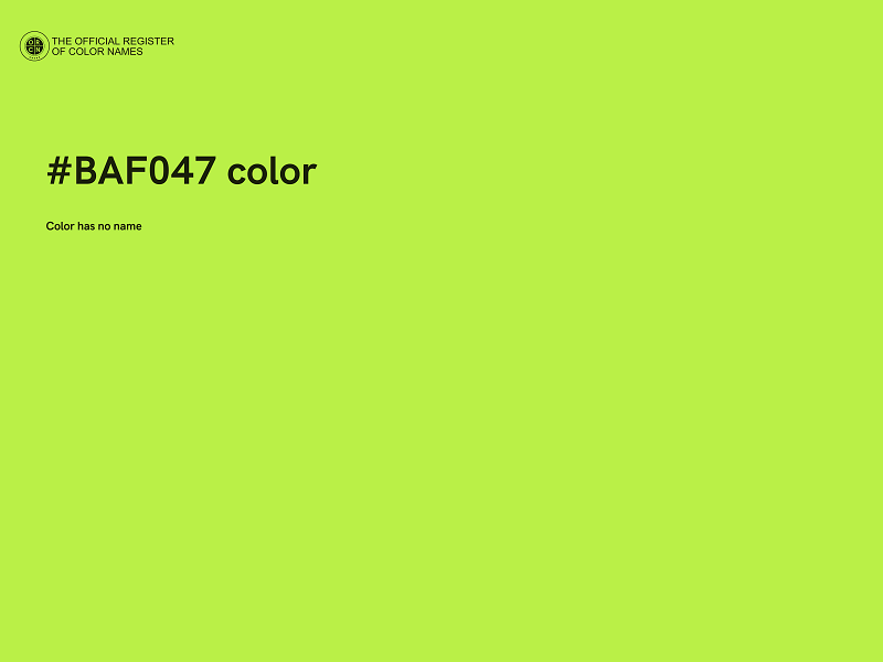 #BAF047 color image