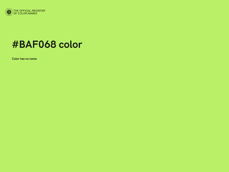 #BAF068 color image