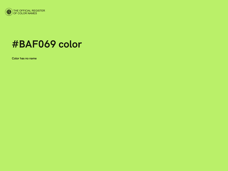 #BAF069 color image