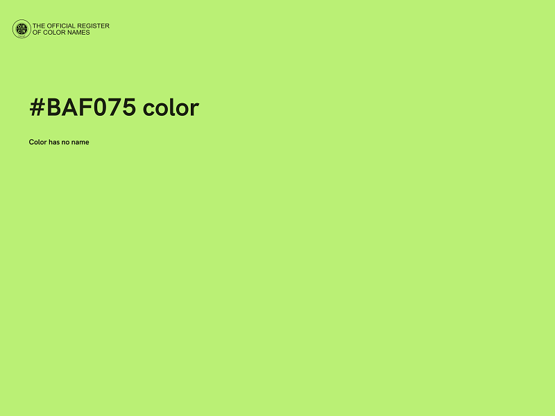 #BAF075 color image