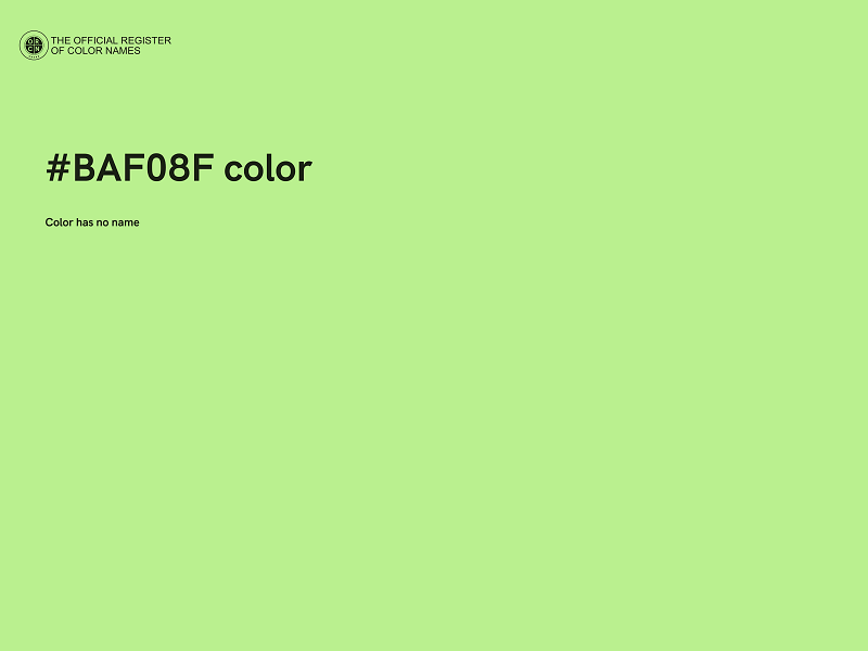 #BAF08F color image