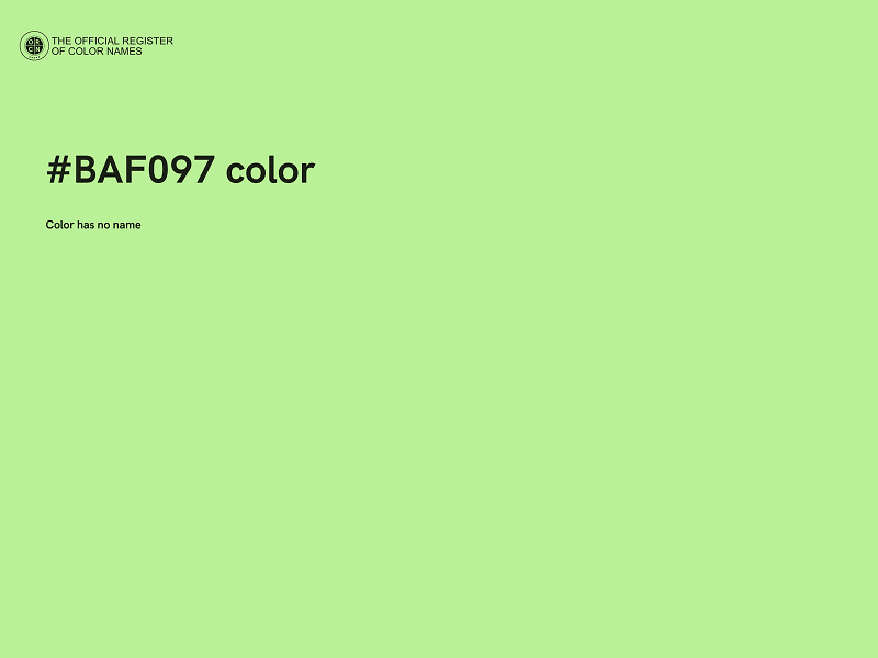 #BAF097 color image