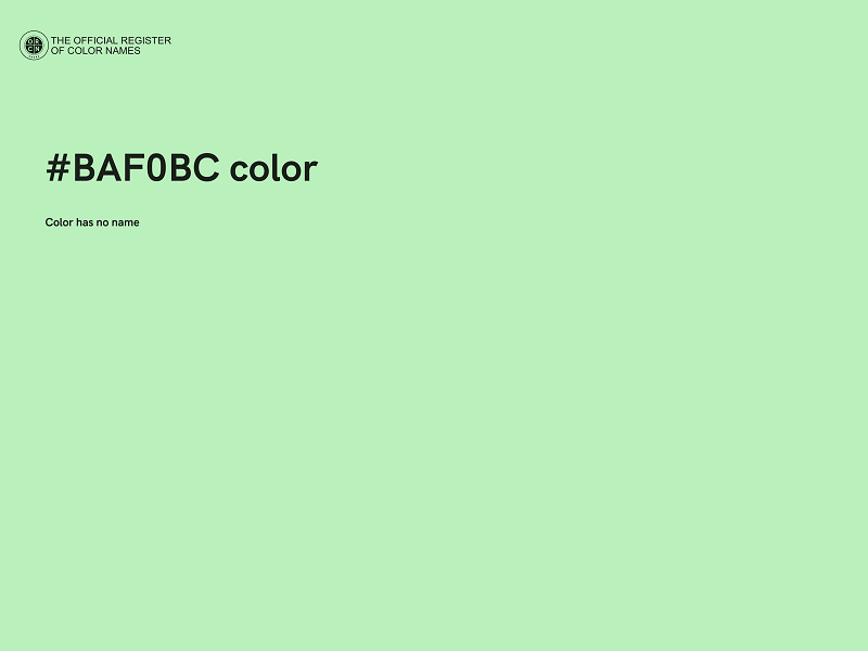 #BAF0BC color image