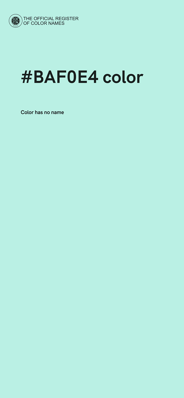 #BAF0E4 color image
