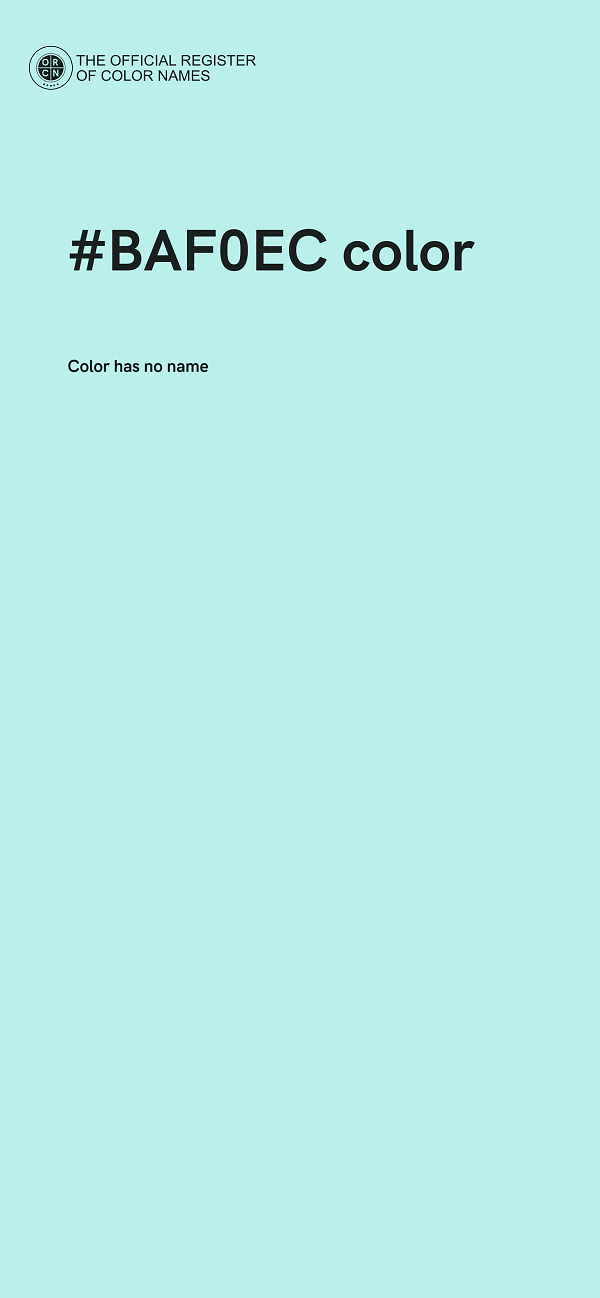 #BAF0EC color image