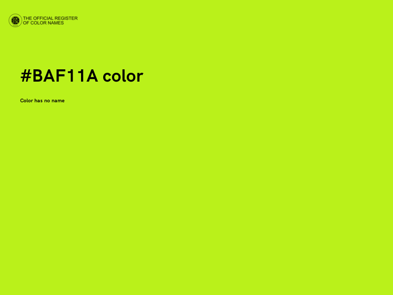 #BAF11A color image