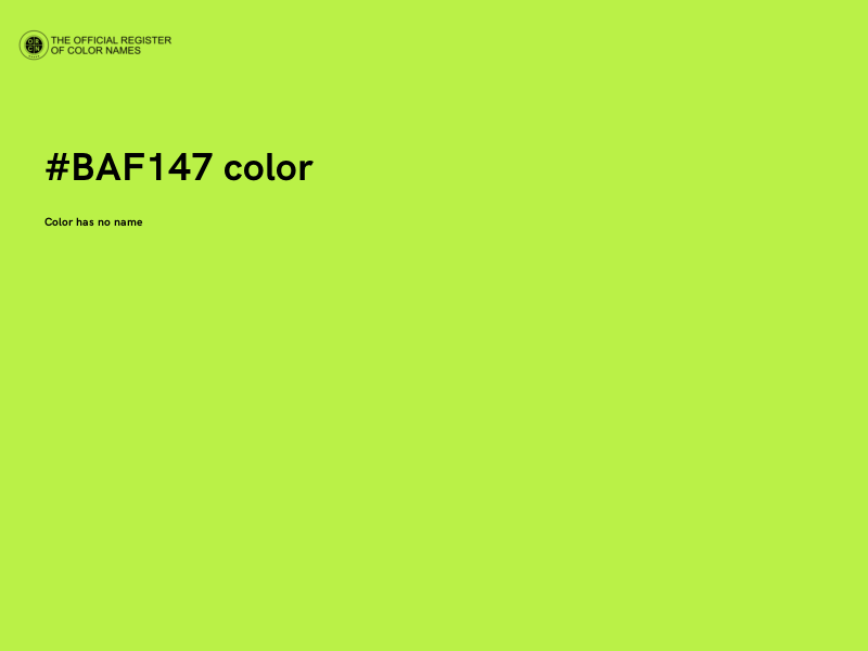 #BAF147 color image