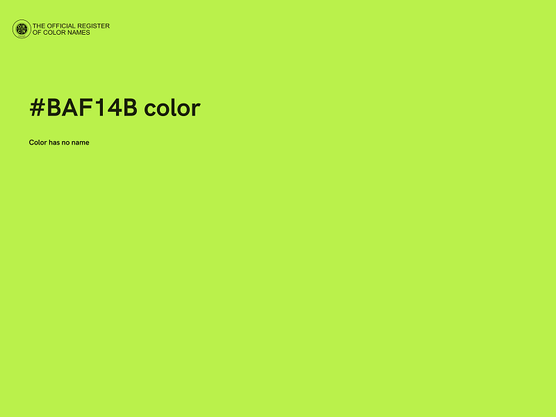#BAF14B color image