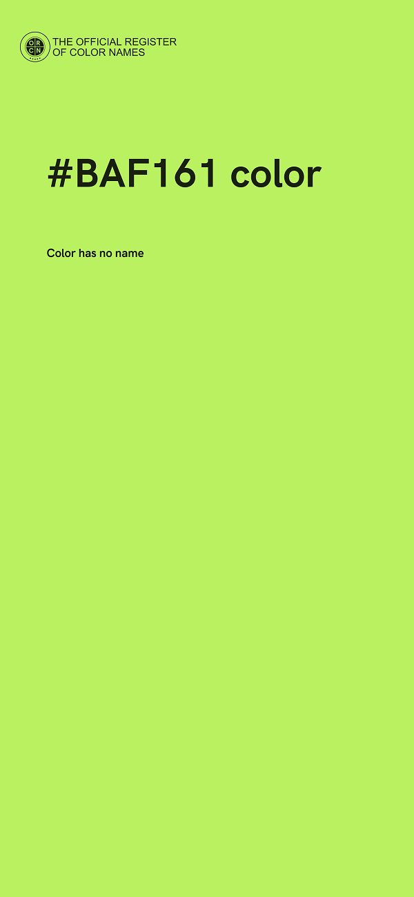 #BAF161 color image