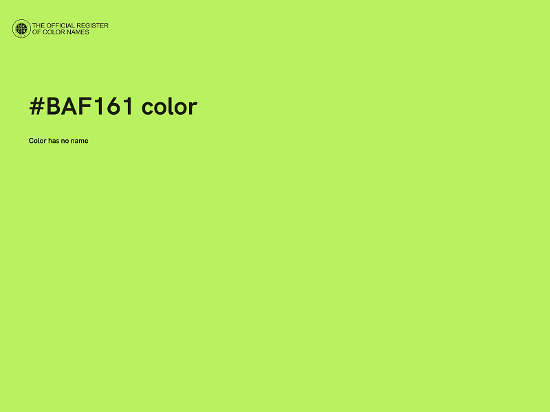#BAF161 color image