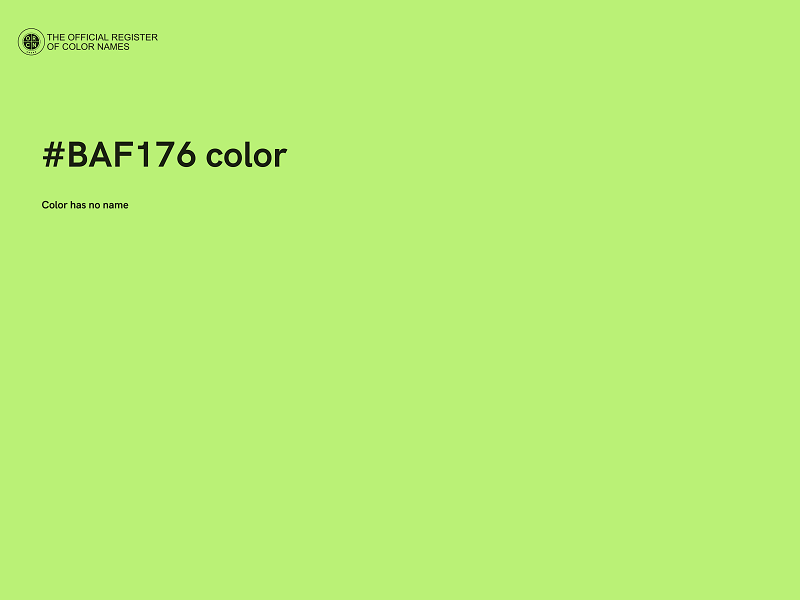 #BAF176 color image