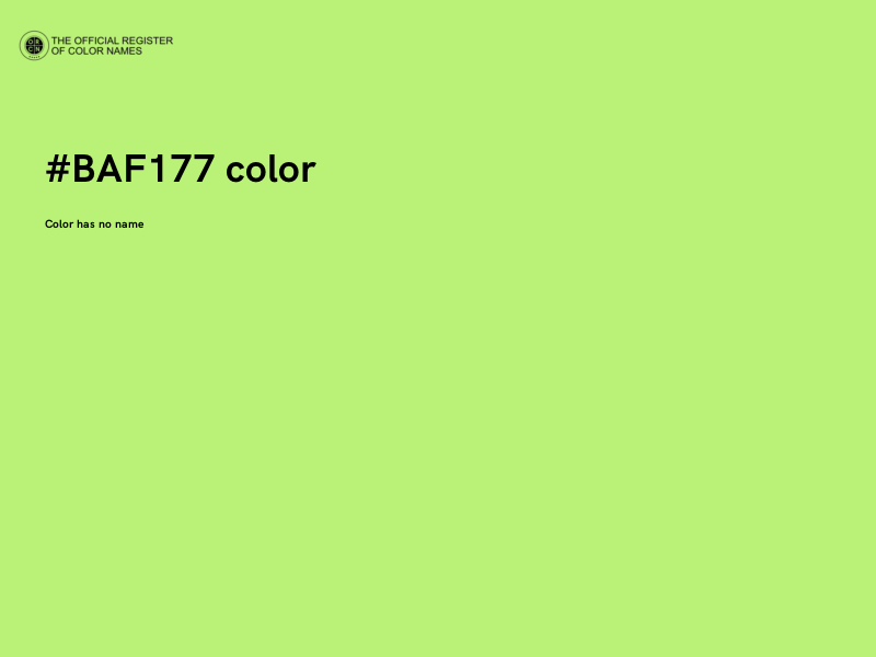 #BAF177 color image