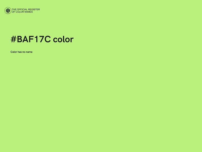 #BAF17C color image