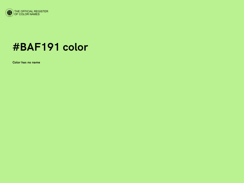 #BAF191 color image