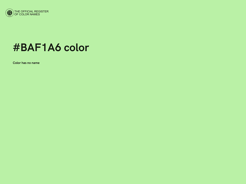 #BAF1A6 color image