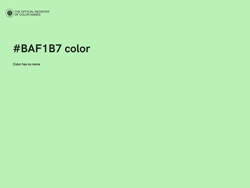 #BAF1B7 color image