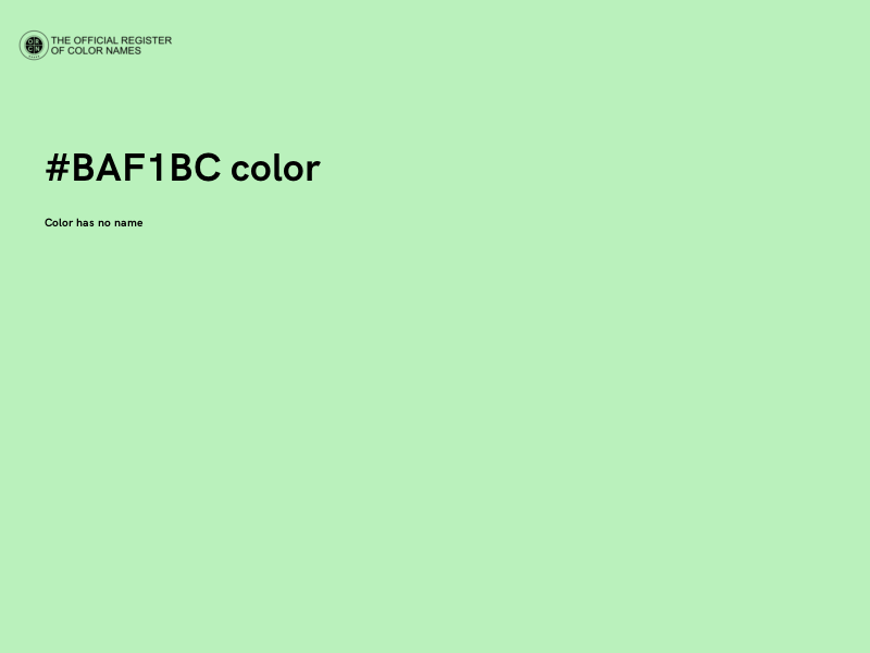 #BAF1BC color image