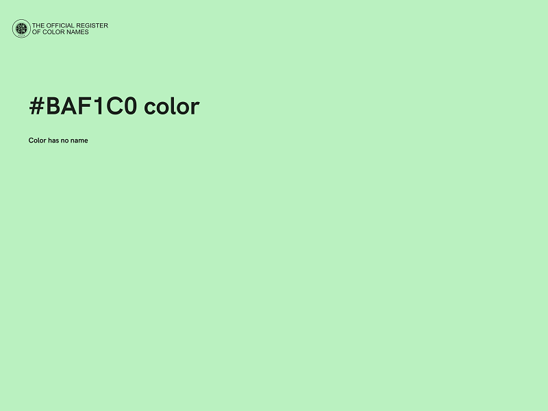 #BAF1C0 color image