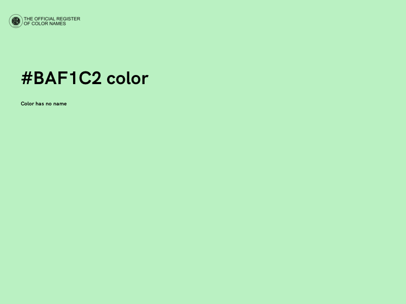 #BAF1C2 color image