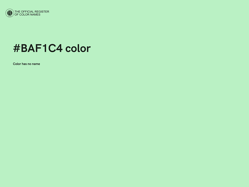 #BAF1C4 color image