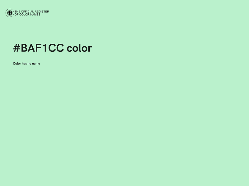 #BAF1CC color image