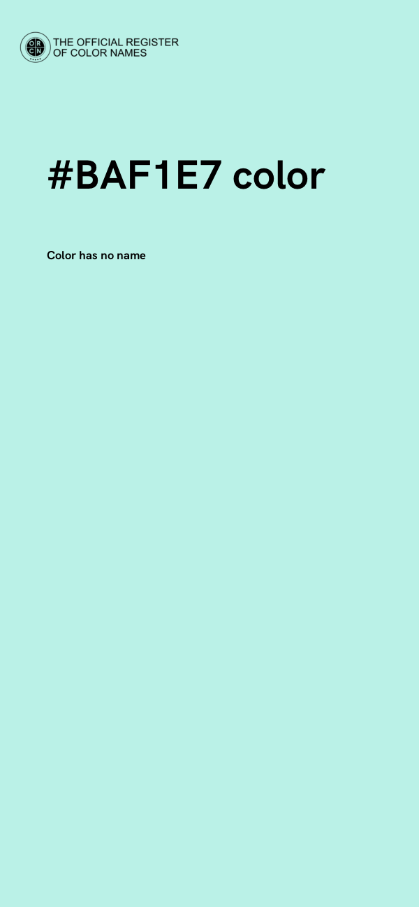 #BAF1E7 color image