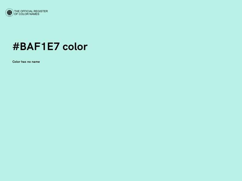 #BAF1E7 color image