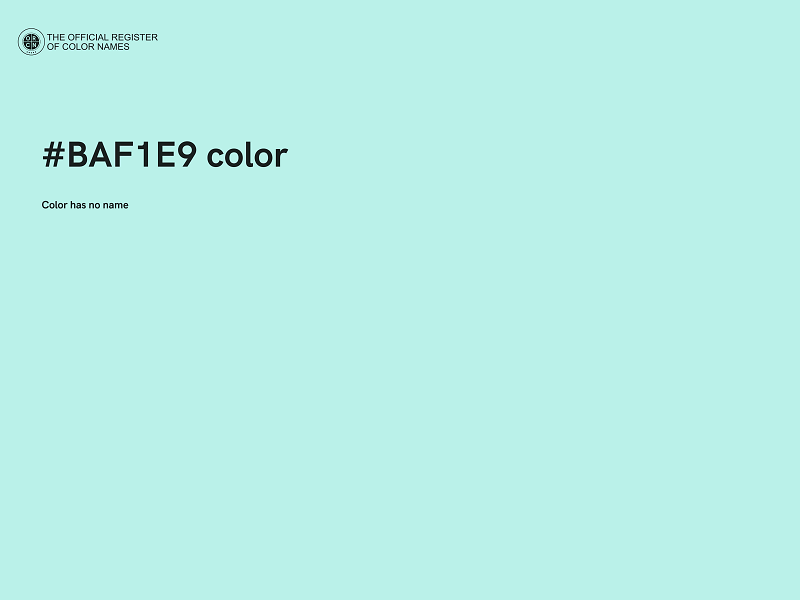 #BAF1E9 color image